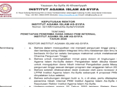 LPPM Umumkan Penerima Dana Pengabdian kepada Masyarakat Dosen Institut As-Syifa Tahun 2026